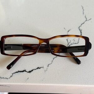 Lanvin Brown Rectangular Glasses